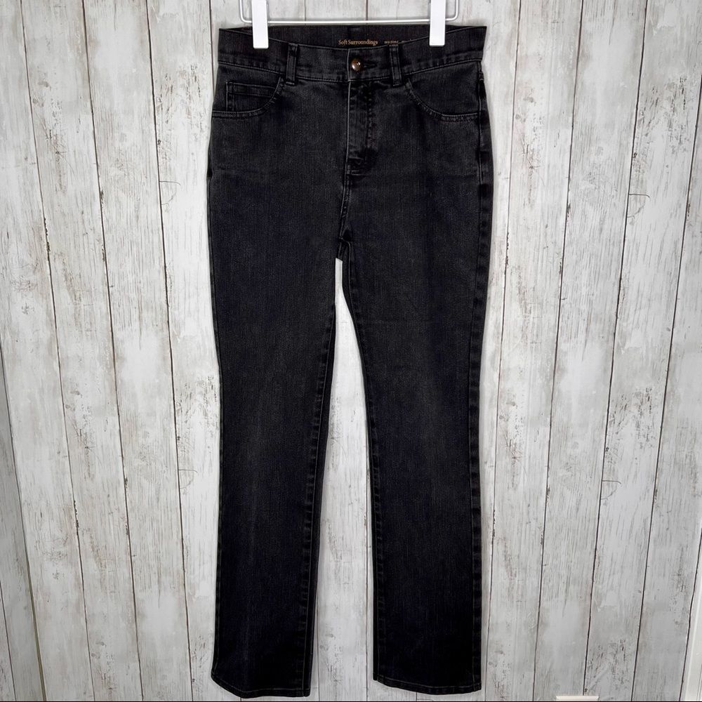 Soft Surroundings Straight Black Jeans D5*